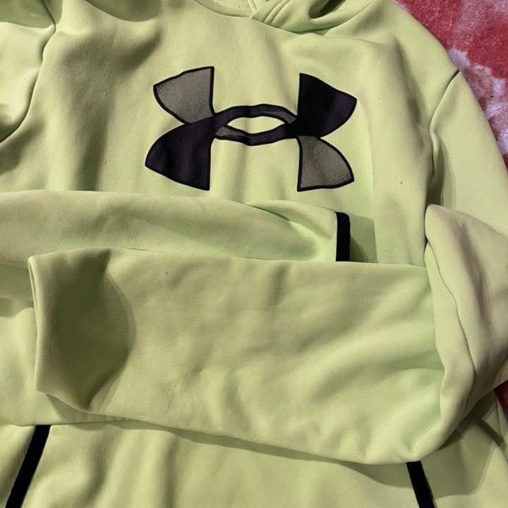 Under Armour Neon Yellow Hoodie with Black Logo
